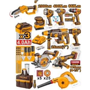 Kit Herramientas Surtidas Ingco + Bolso Acc P20s - Tyt