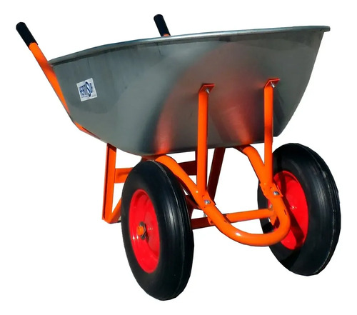 Carretilla 100lts Zincada Hermasur Doble Rueda - Imagen 2