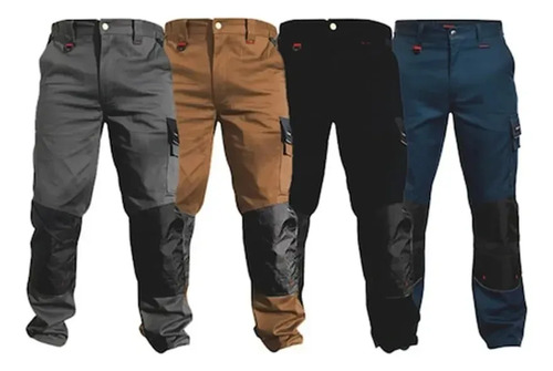 Pantal贸n Wurth Trabajo Tactical Pro Beige-negro-gris - Imagen 2