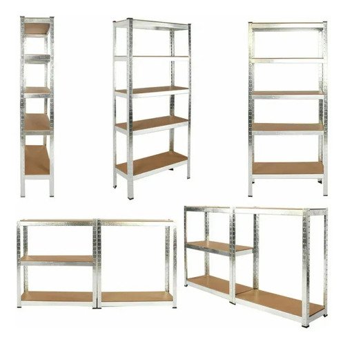 Estantería Encastrable Industrial Acero Galvanizado 5 Estant - Imagen 11
