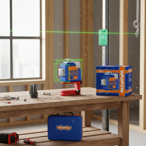 Nivel Laser 3d Verde 12v + Bateria 1.5ah Wle8m12 Wadfow - Imagen 3