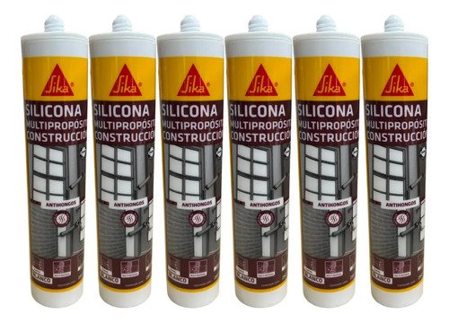 Sellador De Silicona Sika Silicona Multiproposito X6