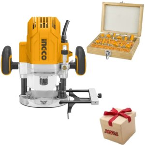 Kit Trompo Router Fresadora Ingco 12mm 2200w+12 Fresa 12mm