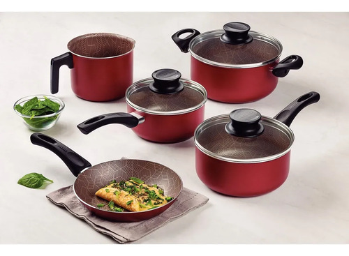Bateria De Cocina 5 Piezas Olla Sarten Hervidor Paris Bordo - Imagen 2