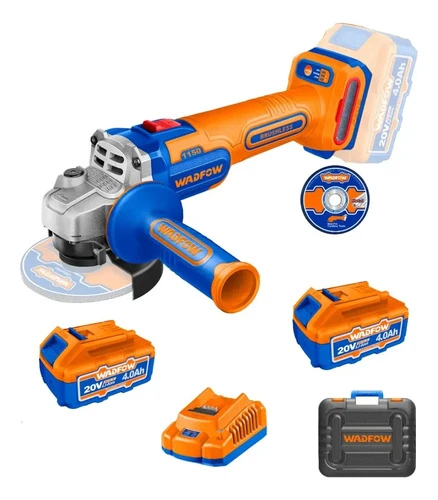 Amoladora 115mm 20v + Valija Wadfow Wlapb522