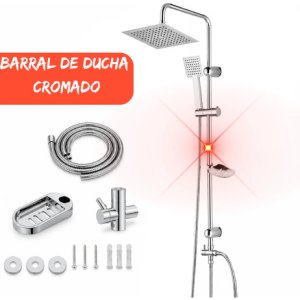 Barral De Ducha Cromado Universal Adaptable A Canilla Monoco