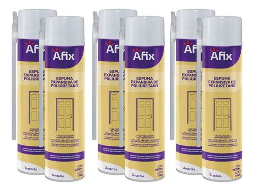 Espuma De Poliuretano Afix Pro 750 Ml Expansiva - 6 Unidades - Imagen 6