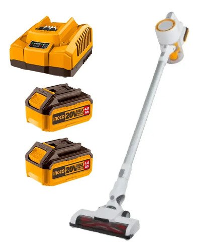 Aspiradora Inalambrica Ingco 20v + 2 Baterías + Cargador