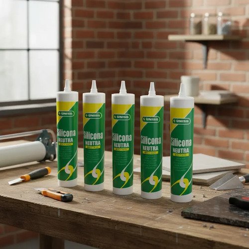 Silicona Neutra Blanca 280ml. Unisil X 6 Unidades