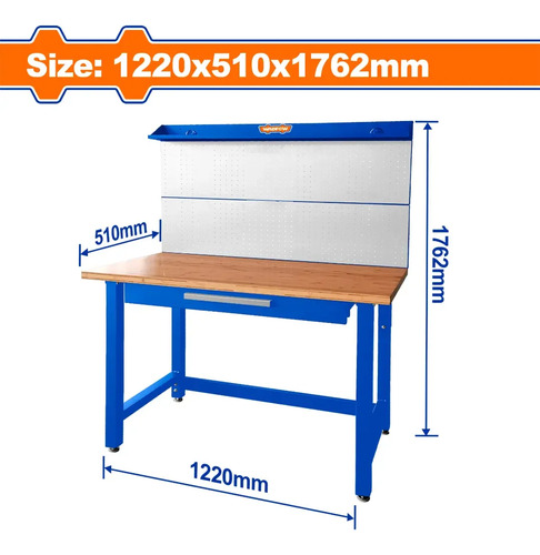Mesa Trabajo Con Cajon + Base De Madera Wadfow Wcs5a03 - Imagen 2