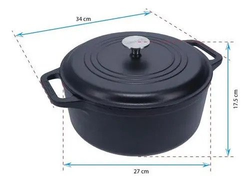 Olla Hierro Esmaltado 6l 26cm Con Asas Victoria - Imagen 4