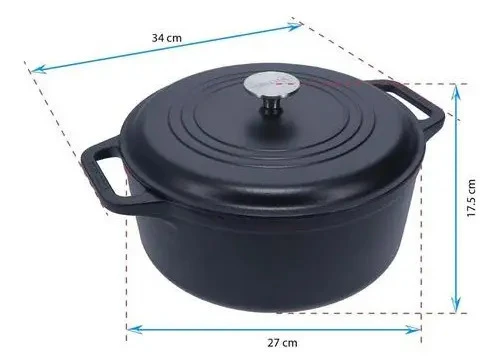 Olla Hierro Esmaltado 6l 26cm Con Asas Victoria - Imagen 4