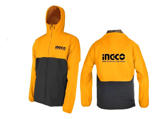 Campera Lluvia Xxl Ingco Hjatl2281.xl Invierno Con Capucha - Imagen 2