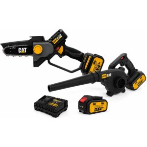 Sopladora + Minimotosierra Cat 18v + 2 Batería Y Cargador