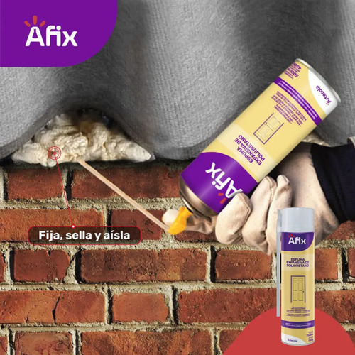 Espuma De Poliuretano Afix Pro 750 Ml Expansiva - 6 Unidades - Imagen 7