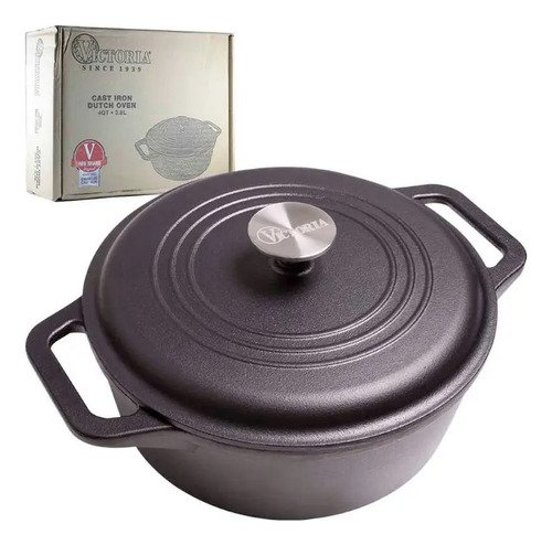 Olla Hierro Curado 4l/24cm C/asas Ref.35013 Victoria