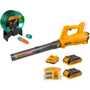 Sopladora 20v Con 2 Bateria Y Cargador Ingco 150