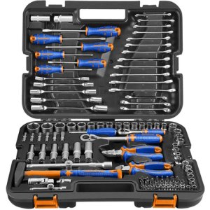 Set 109 Herramientas Manuales Valija Plastica Wadfow Whs2109 Azul