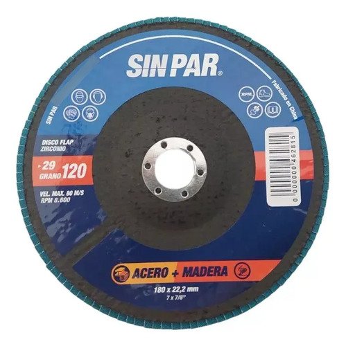 Sin Par Profesional FLAP ZIRCONIO 180 MM Disco