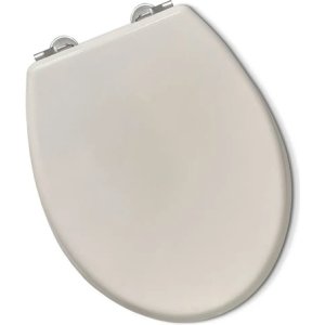 Tapa Inodoro Water Madera Laqueada Hueso Asiento Baño 25017