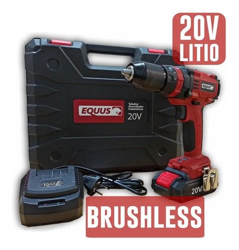 Taladro Atornillador Inalambrico Equus Brushless 20v Color R - Imagen 2