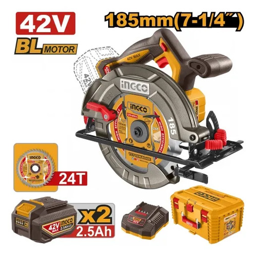 Combo Ingco 42v Max 5 Herramientas A Bateria Taladro Siera - Imagen 4