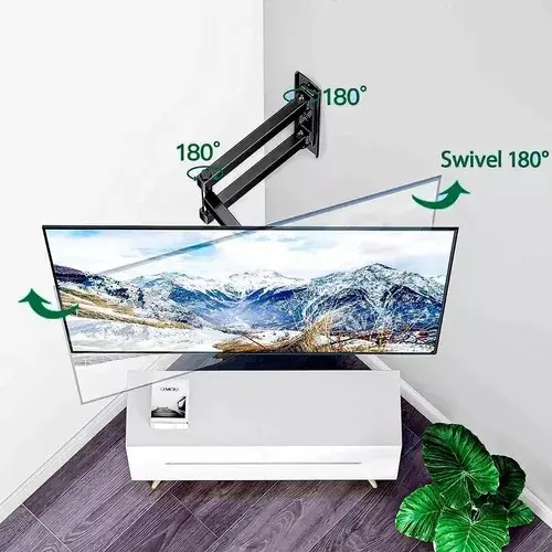 Soporte Tv Articulado Inclinable Giratorio para Pantallas de 14 a 55 y 18 kg - Imagen 7