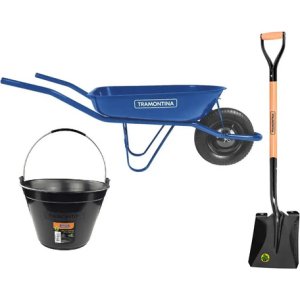 Carretilla Metal 60 Litros Rueda Maciza+pala Deregalo+balde