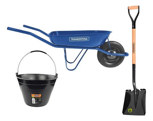 Carretilla Metal 60 Litros Rueda Maciza+pala Deregalo+balde