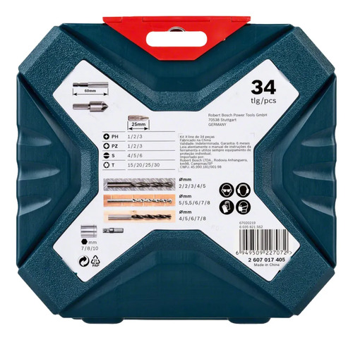 Maletín X-line Bosch 34 Pzs Para Taladrar Y Atornillar - Imagen 3