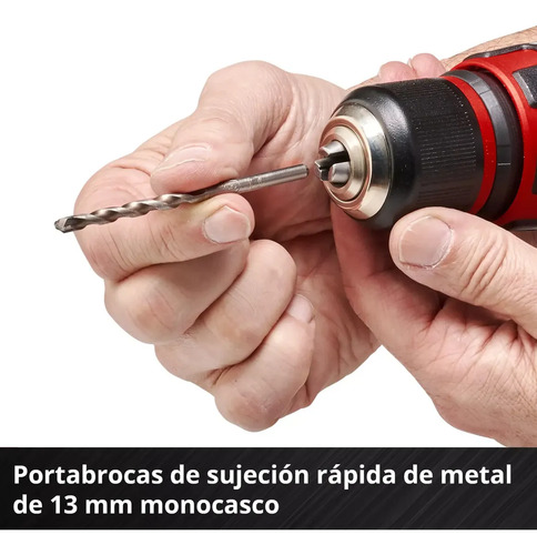 Taladro percutor atornillador inalámbrico de 13mm Einhell TE-CD 18/48 Li-i Solo + accesorio - Imagen 6