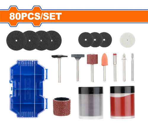 Set X 80 Pcs Accesorio Mini Torno 1/8 Wrr7080 Wadfow - Imagen 2
