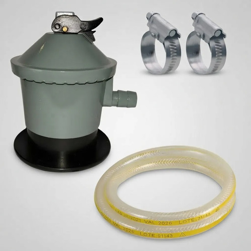Kit Válvula De Gas 13kg + 2mt Manguera Reforzada +2 Abrazade - Imagen 5