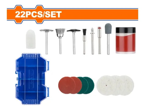 Set De 22 Accesorios Para Mini Torno 1/8 Wrr6022 Wadfow - Imagen 2