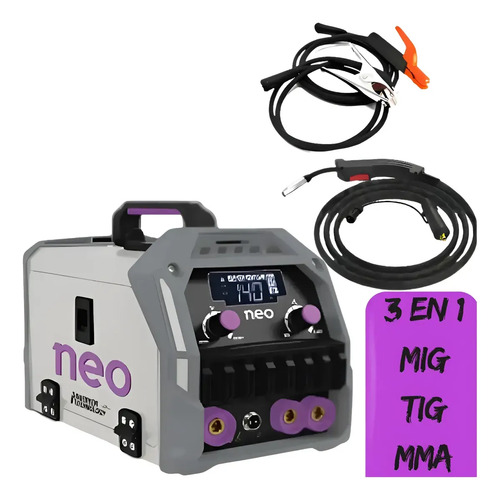 Soldadora Inverter 140a 3en1 Mma Mig Sin Gas Electrodo - Imagen 2