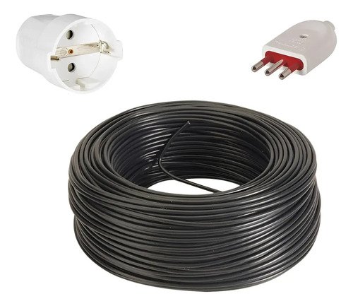 Alargue Armado 30mts Goma 3x2 Ficha Conatel Hembra Schuko