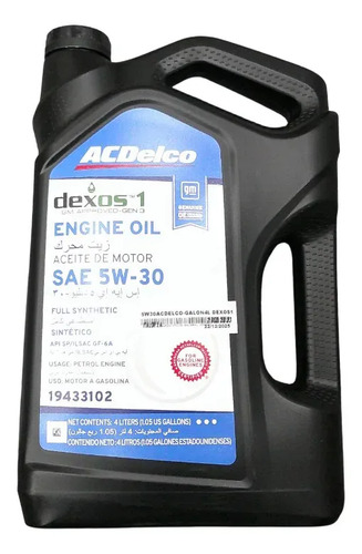 Aceite para motor ACDelco sintético 5W-30 para auto/camioneta - Imagen 2