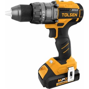 Taladro 13mm 20v S/carb 2 Bat. Y Carg. Tolsen Negro