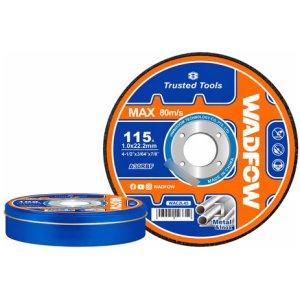 Lata X15 Unidades Disco Corte Metal 115mm Wadfow Wac2l45 Azul