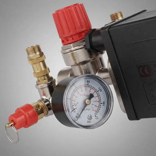 Base T Presostato Regulador Interruptor Compresor C/ Relojes - Imagen 4