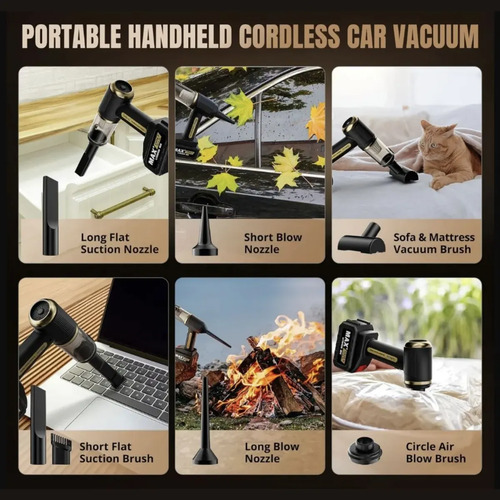 Aspiradora inalámbrica De mano Goldtech Recargable Tech01 1L - Imagen 4