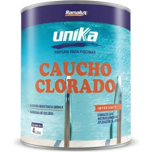 Pintura Piscina Caucho Clorado 4 Litros Ferreteria Tyt