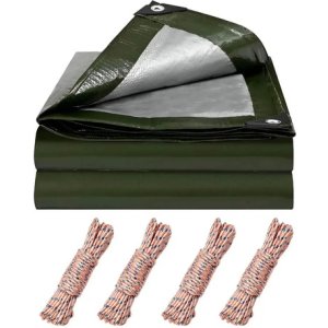 Lona Toldo Impermeable Uv Carpa 6x8mt + 4 Cuerda 5m - El Rey