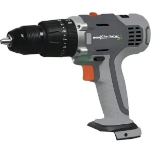 Taladro Percutor Inalámbrico Gladiator 18v, Con Mandril De 13 Mm Gris