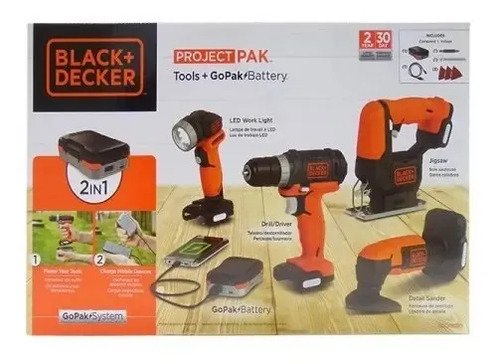 Combo De 4 Herramientas Electricas Power Bank Bdck502c1 B&d - Imagen 3