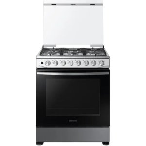 Cocina A Gas 6 Hornallas Samsung Nx52a5411cs Rejilla Hierro Color Gris Negro
