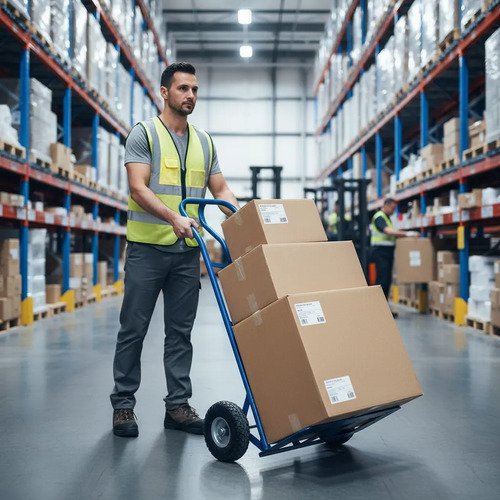 Carro Carga 250 Kg 2 Ruedas Inflables Alphapro Cmz7 Azul - Imagen 3
