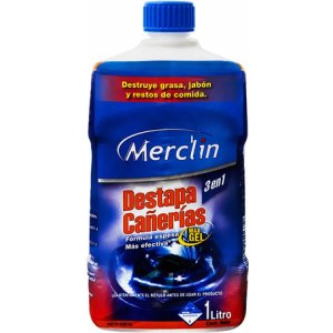 Destapa Cañerías Max Gel 1 L 3 En 1 Merclin