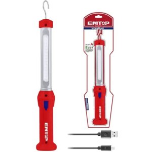 Linterna De Trabajo 300 Lumens Usb Emtop Elfl30001 Linterna Rojo Luz Blanco
