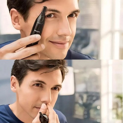 Recortador De Pelos Para Nariz Orejas Cejas Nose Trimmer Philips Nt1650 Series 1000 Negro - Imagen 6